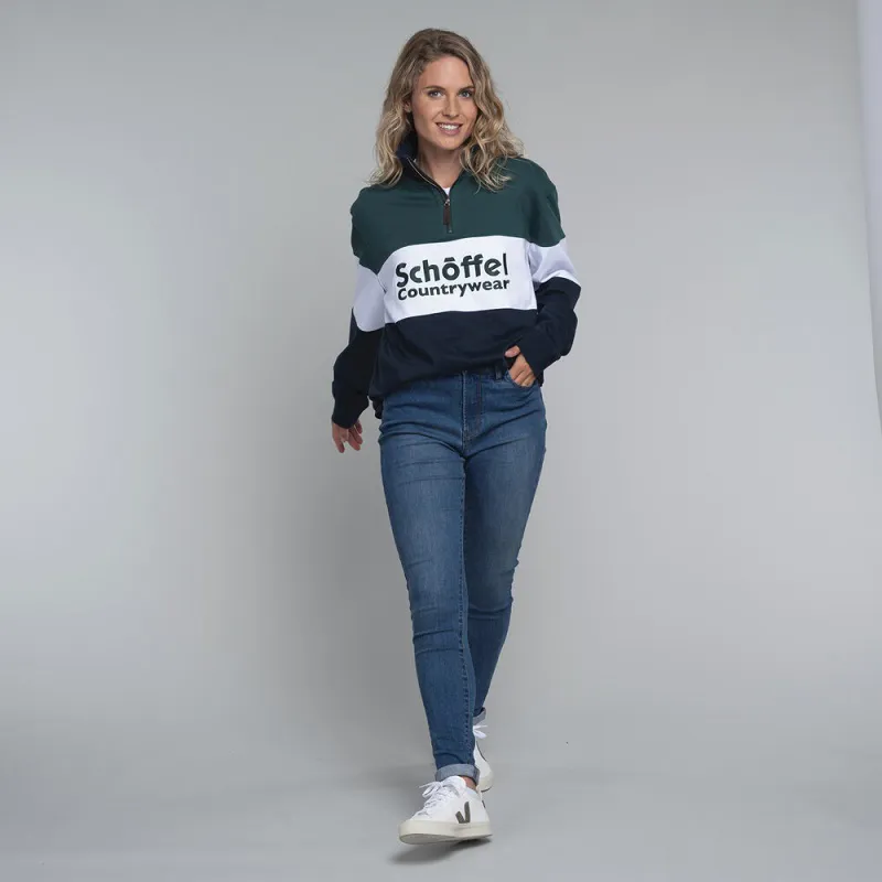 Schoffel Unisex Exeter Heritage 1/4 Zip Navy-4